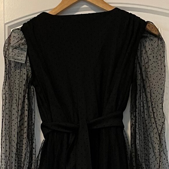 Anasofia Black Tulle Dress - Picture 5 of 16